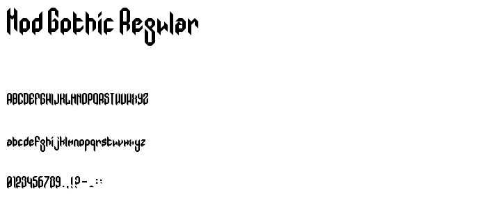 Mod Gothic Regular font